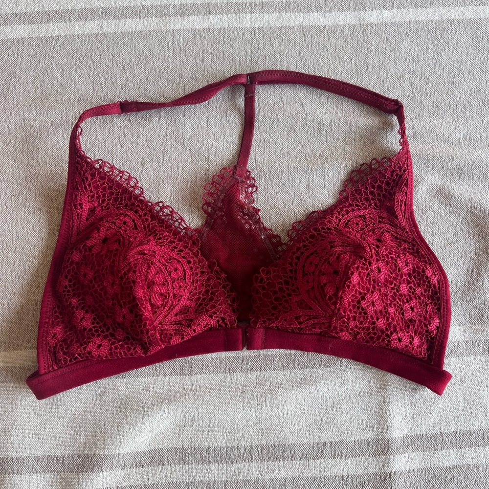 Victoria’s Secret red lacy bralette size small